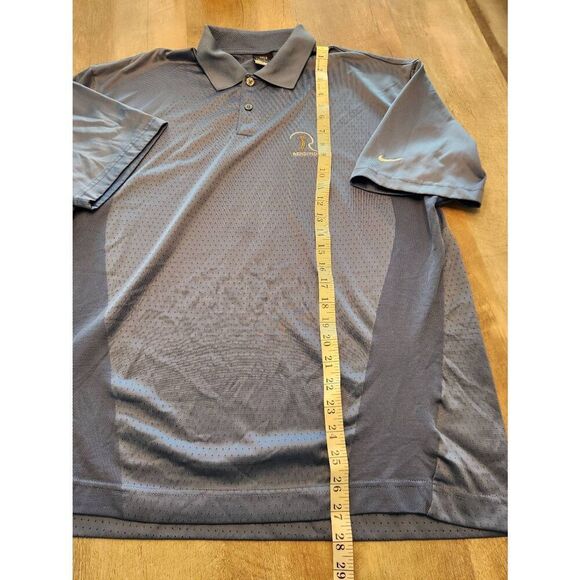 Nike Mens Large Polo shirt Rendentions Golf Logo blue breathable performance - Picture 5 of 9